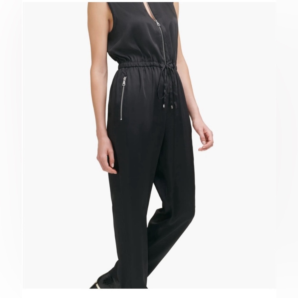 DKNY sporty tie waist jumpsuit